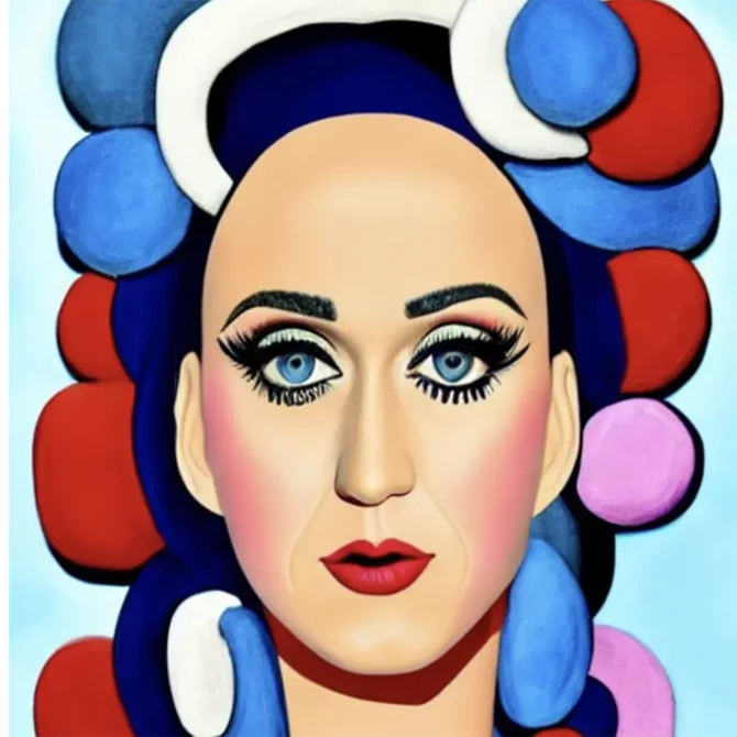 Katy Perry in the style of George Condo     86